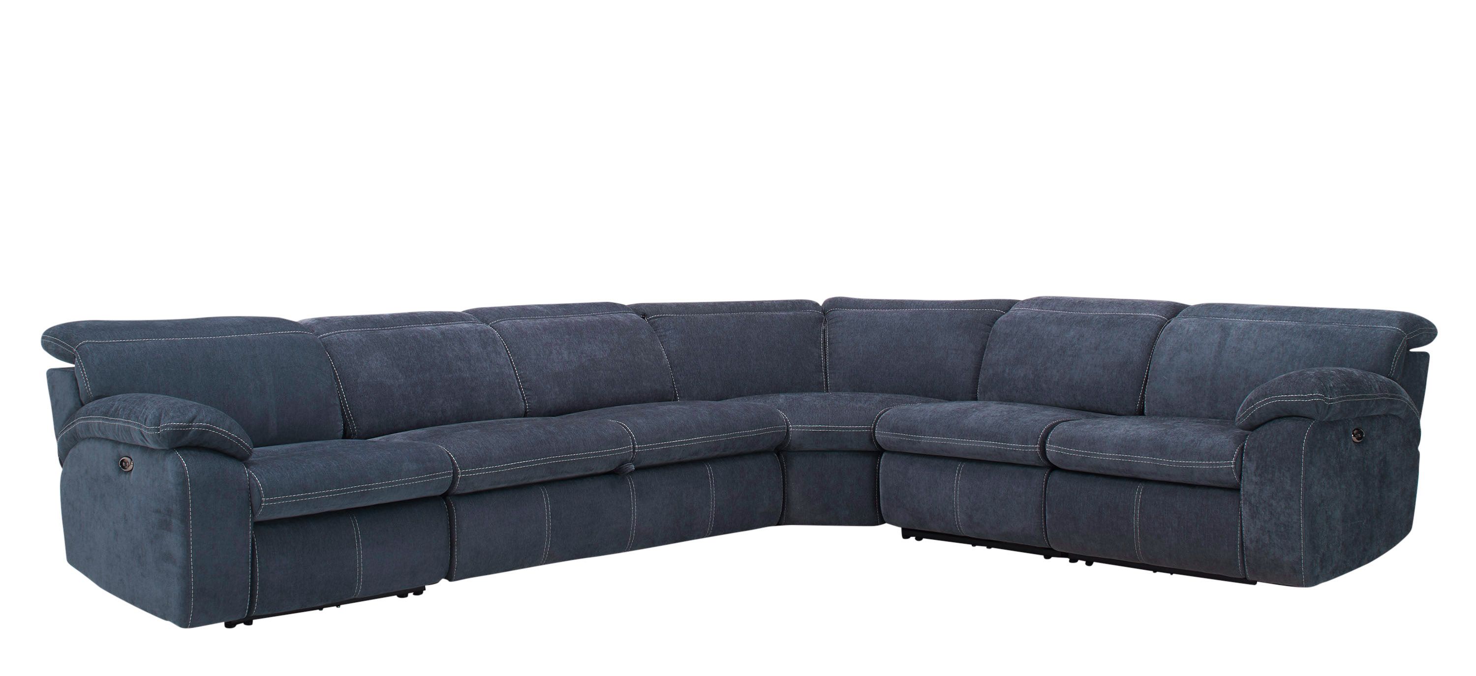Enbright Microfiber 5-pc. Power-Reclining Sectional w/ Pop-Up Sleeper