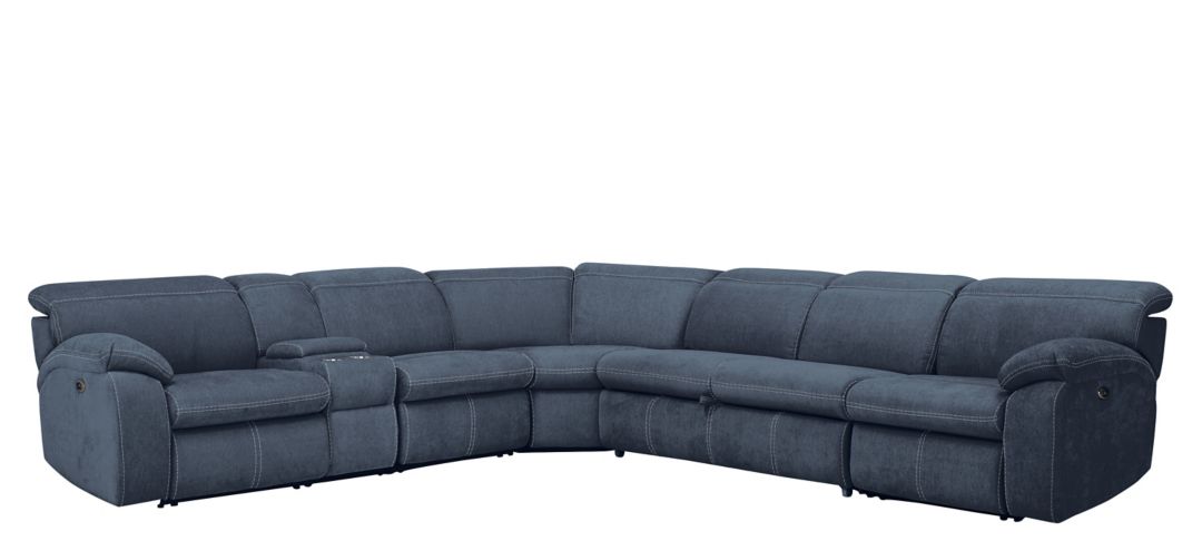 Enbright Microfiber 6-pc. Power-Reclining Sectional w/ Pop-Up Sleeper