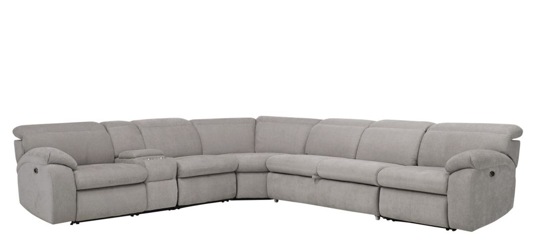 Enbright Microfiber 6-pc. Power-Reclining Sectional w/ Pop-Up Sleeper