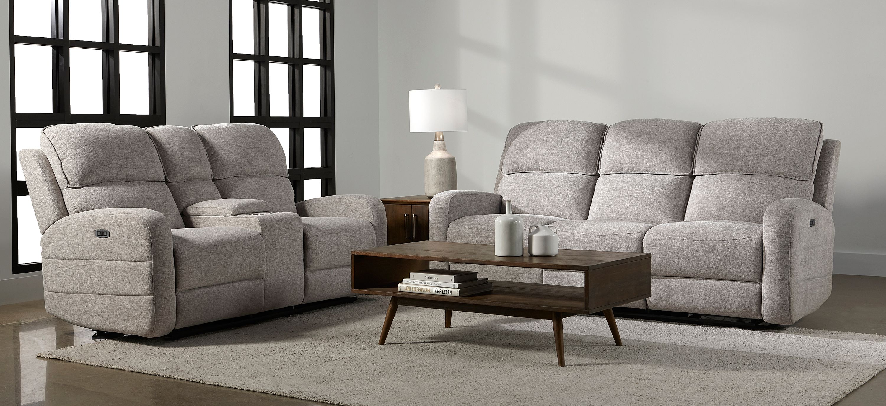 Everitt Chenille 2-pc. Power Sofa & Console Loveseat