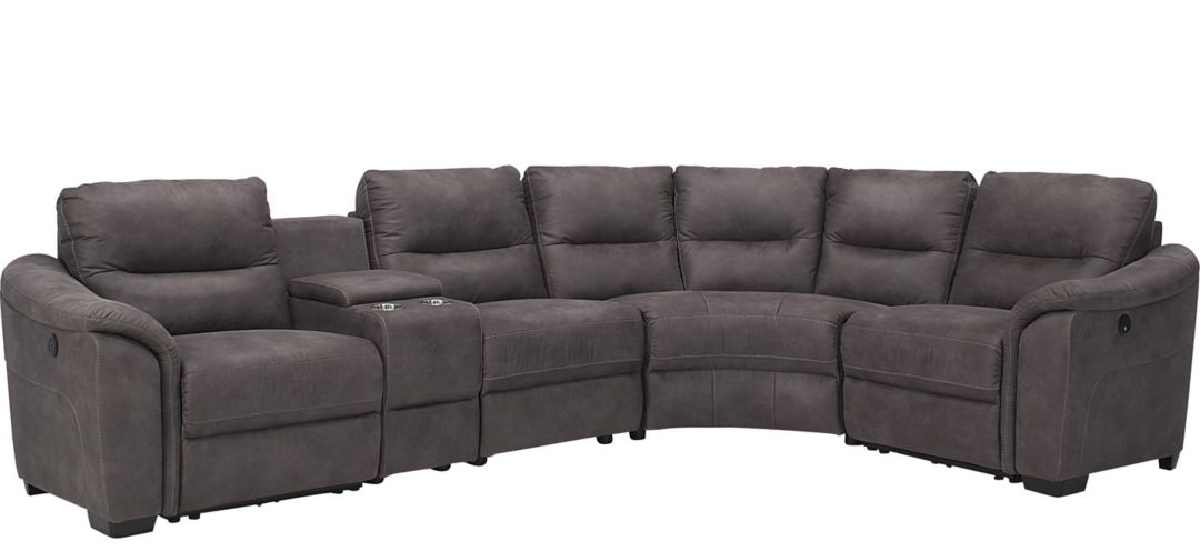 Rockland Microfiber 5-pc. Power Sectional