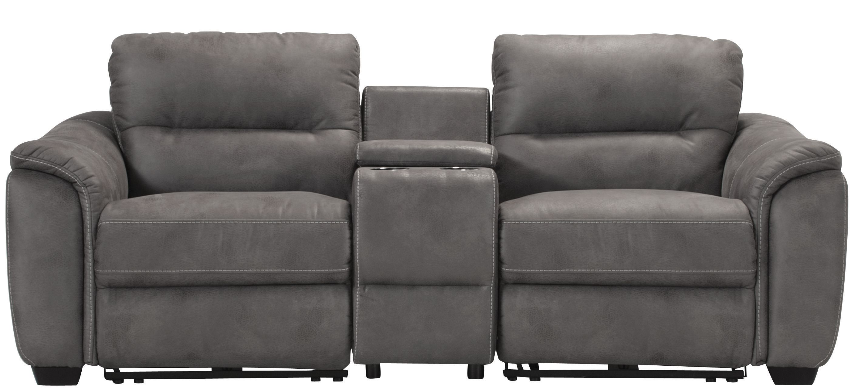 Rockland Microfiber 3-pc. Power Console Loveseat