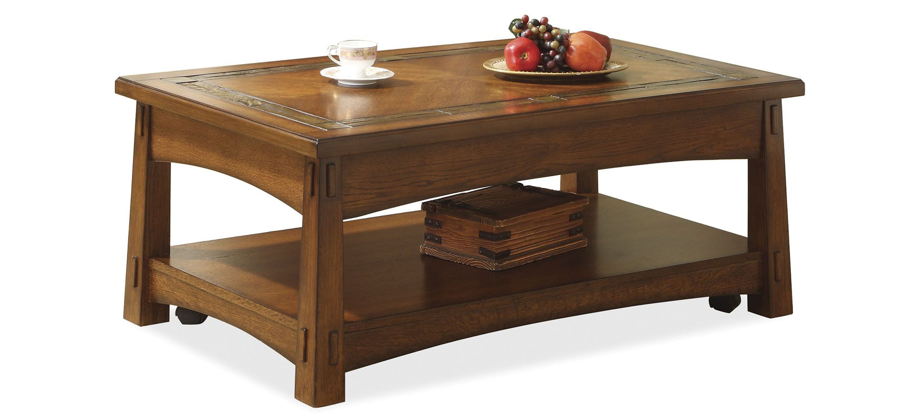 Craftsman Home Rectangular Lift-Top Cocktail Table