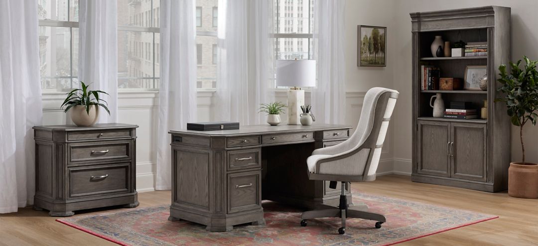 395037394 Crystal Falls 4-pc. Excutive Desk Home Office Set sku 395037394