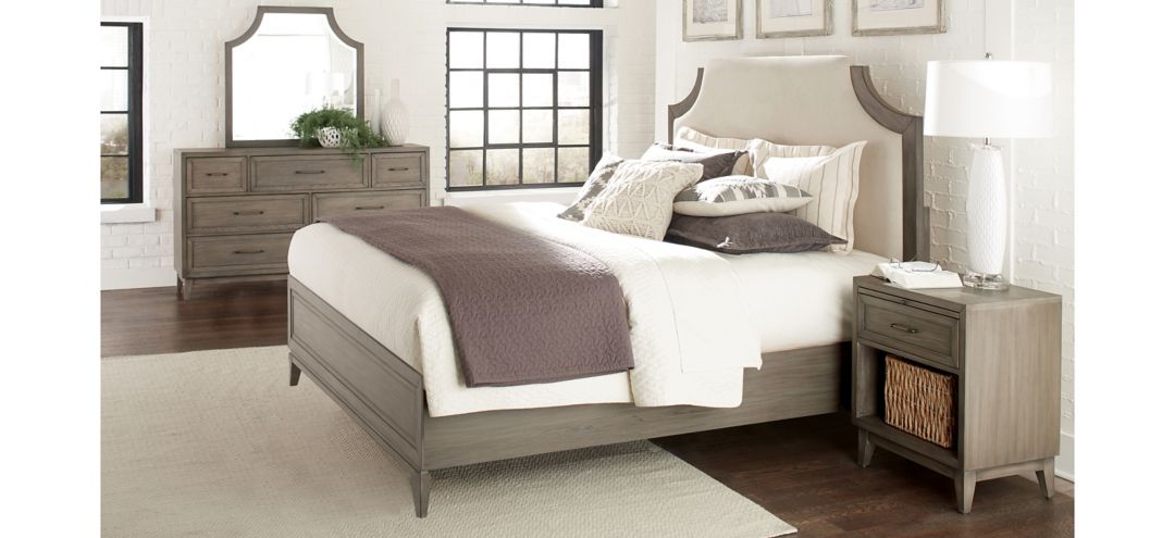 Vogue 4-pc. Upholstered Bedroom Set with Open Nightstand