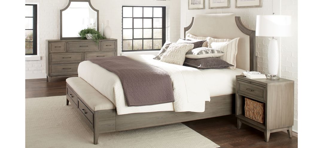 Vogue 4-pc. Upholstered Storage Bedroom Set with Open Nightstand