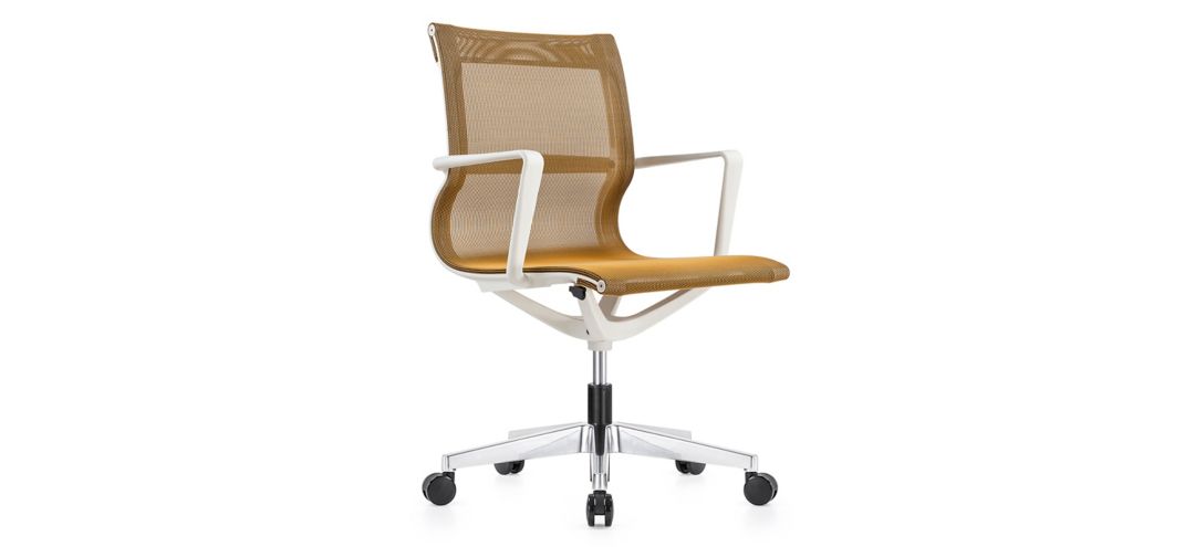 370110370 Kinetic White Frame Office Chair with Mesh Back sku 370110370