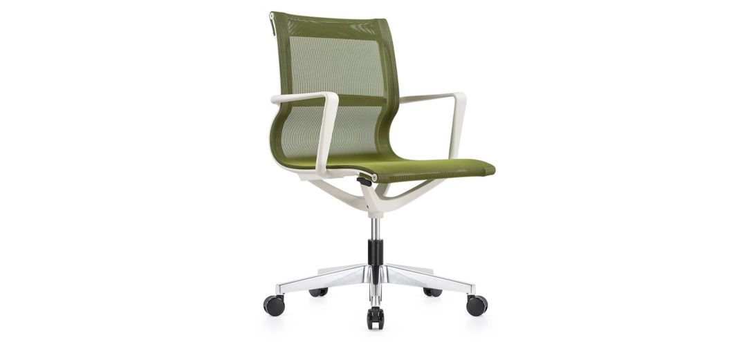 370110380 Kinetic White Frame Office Chair with Mesh Back sku 370110380