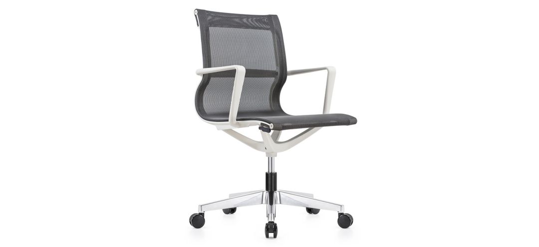 370110390 Kinetic White Frame Office Chair with Mesh Back sku 370110390