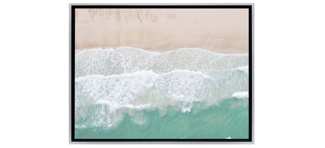 Stratton Beach Waves from Above Canvas Wall Art