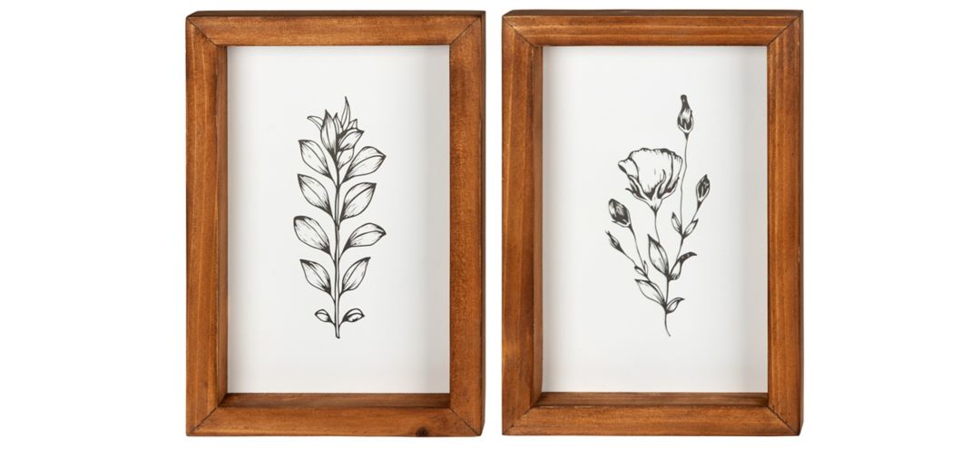 Chapparal Wildflower Stems Wall Art (set of 2)