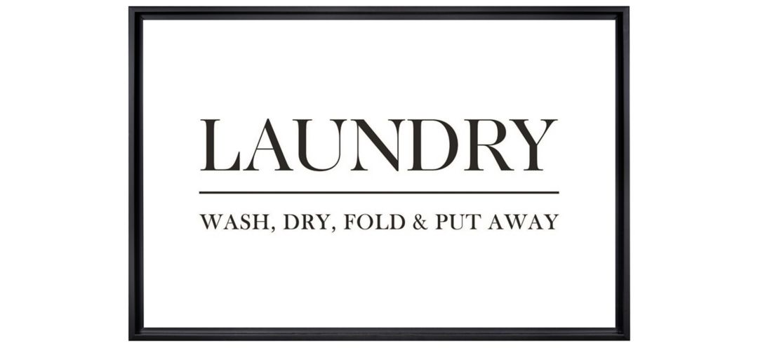 Stratton Laundry Wash, Dry, Fold and Put Away Canvas Wall Art