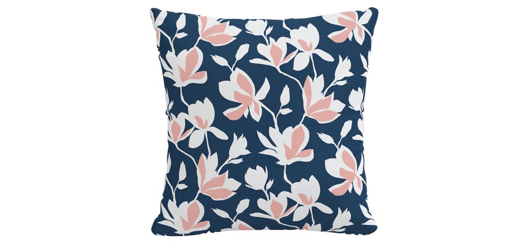 "18"" Outdoor Silhouette Floral Pillow"