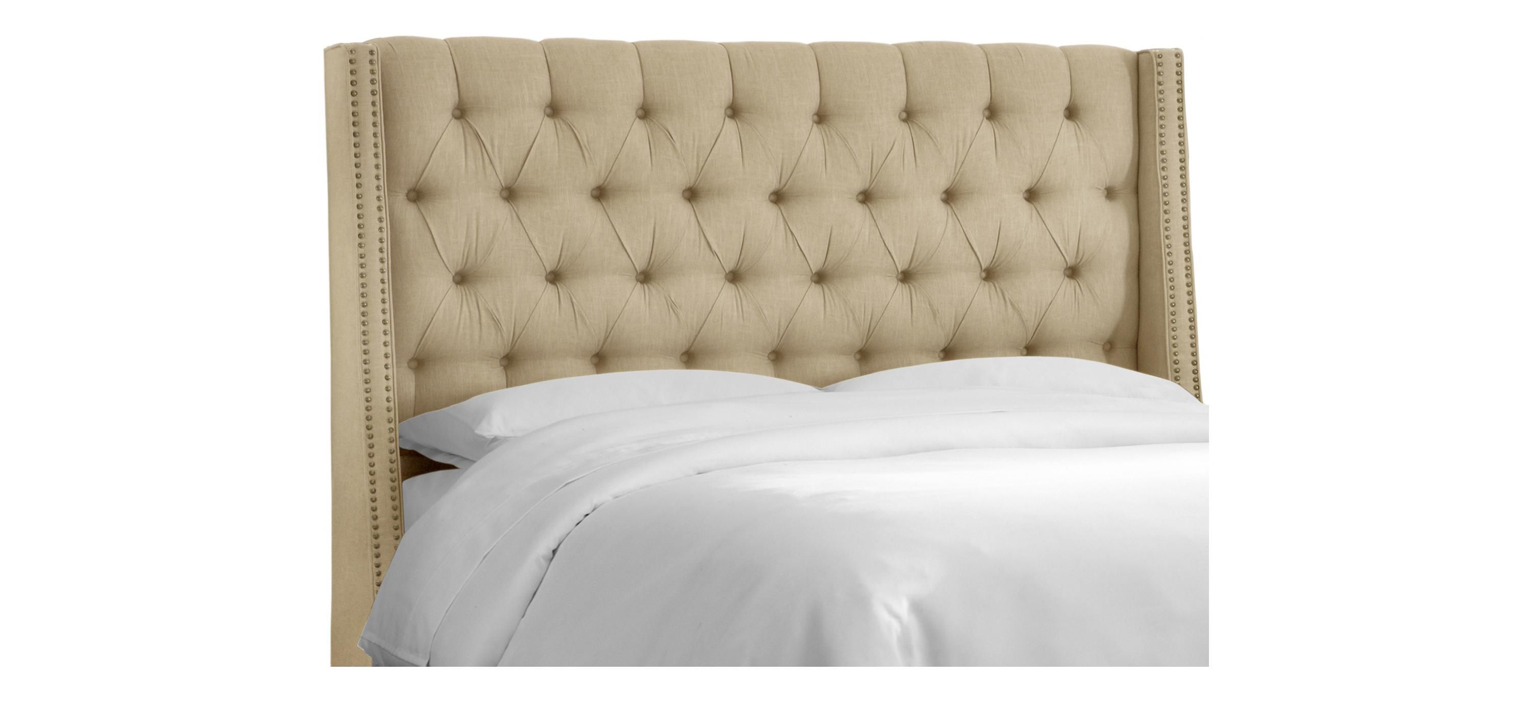 Sheridan Wingback Headboard with Nail Button Accent