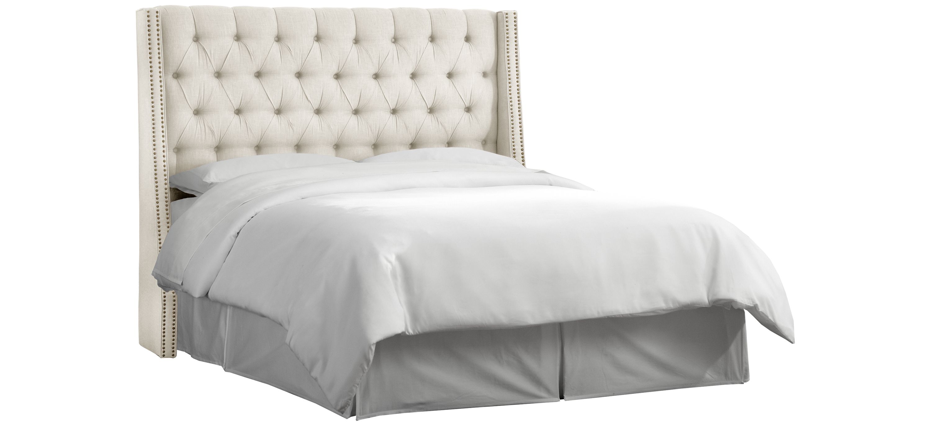 Sheridan Wingback Headboard with Nail Button Accent