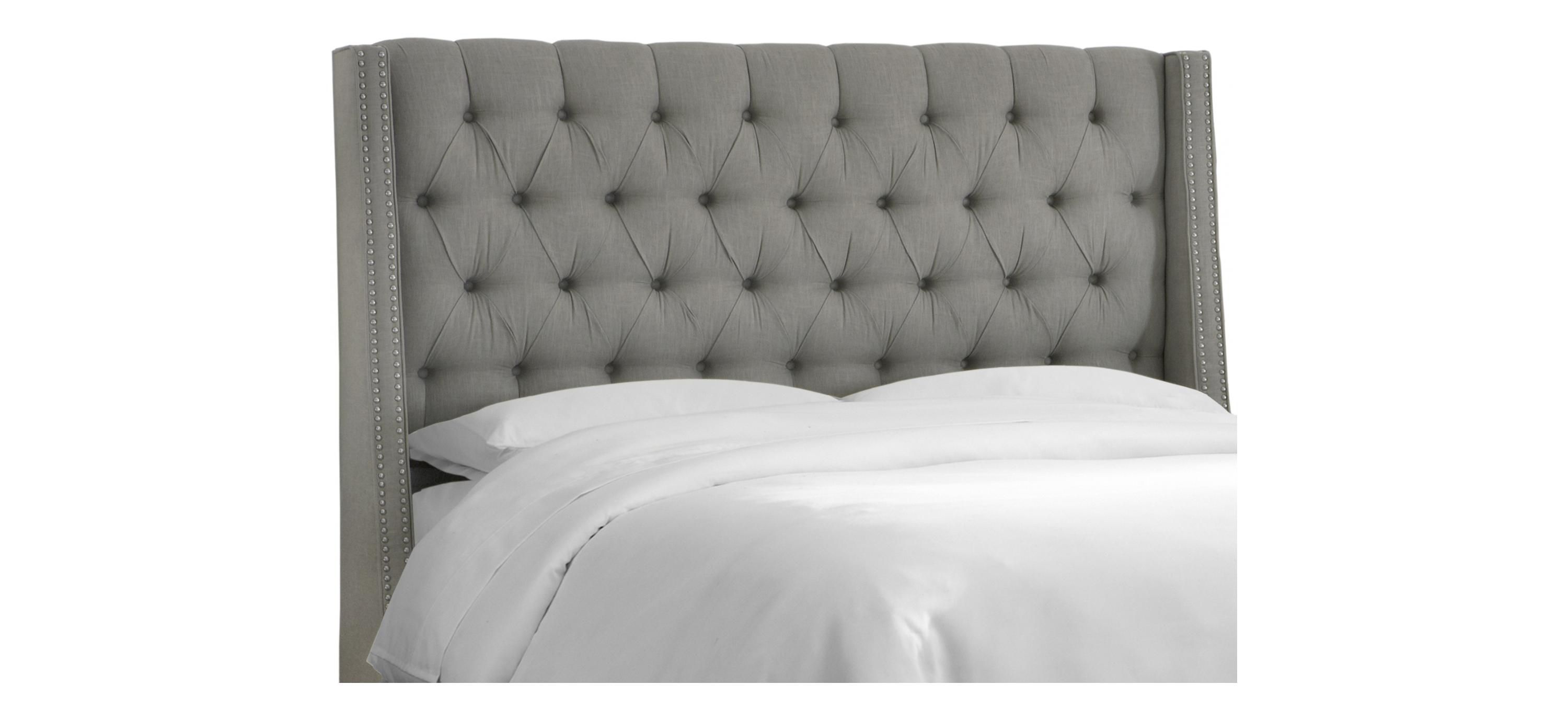 Sheridan Wingback Headboard with Nail Button Accent