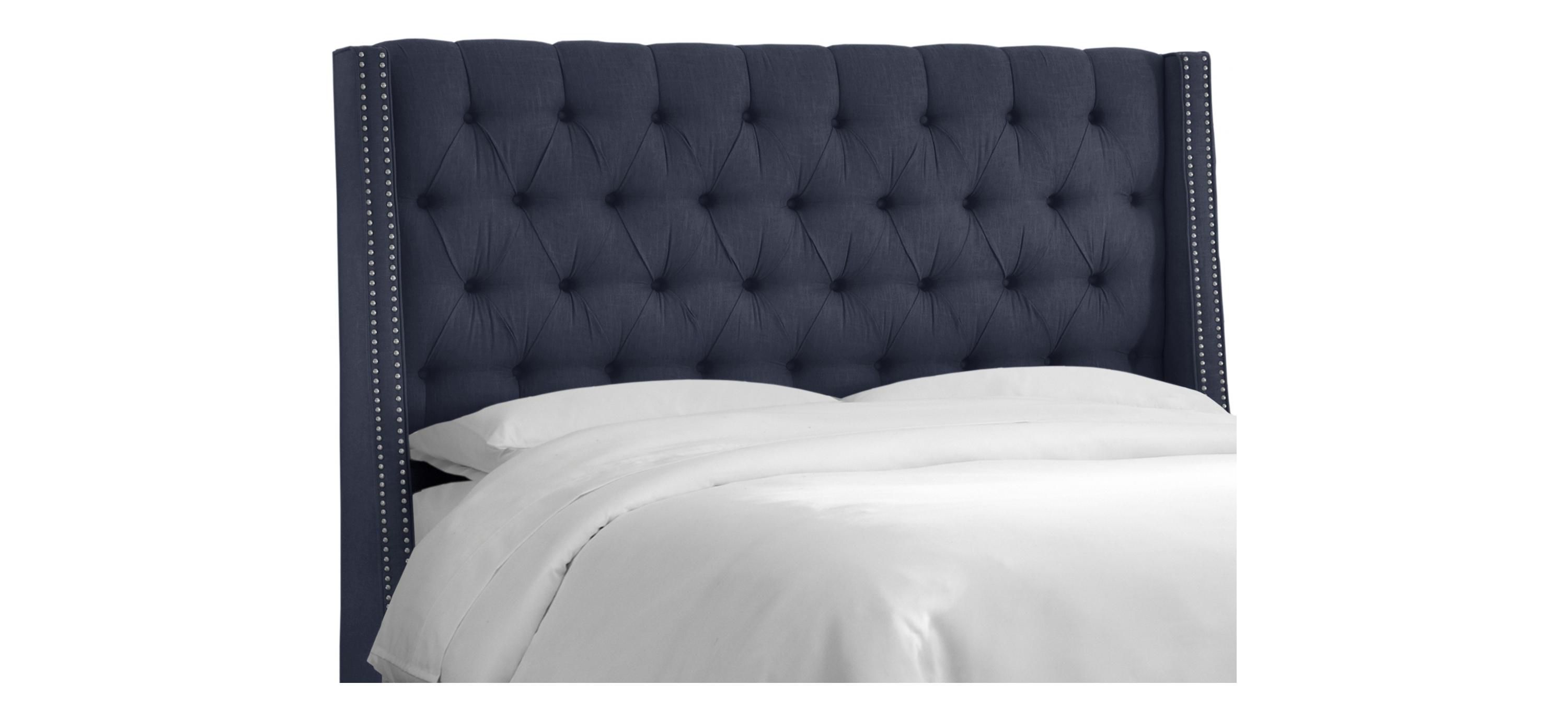 Sheridan Wingback Headboard with Nail Button Accent