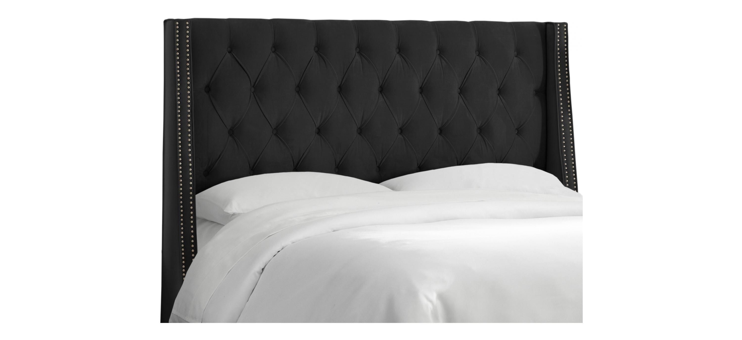 Sheridan Wingback Headboard with Nail Button Accent
