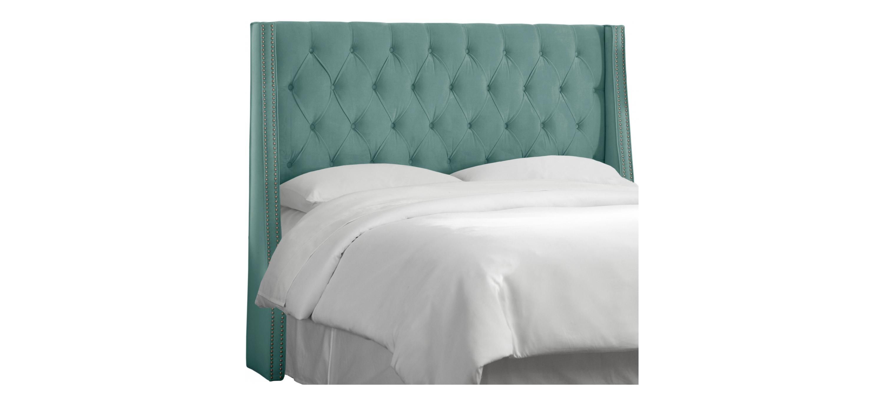 Sheridan Wingback Headboard with Nail Button Accent