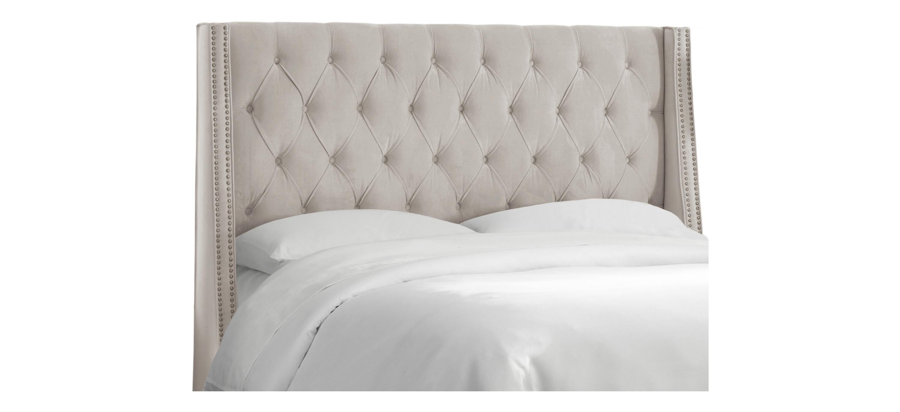 Sheridan Wingback Headboard with Nail Button Accent