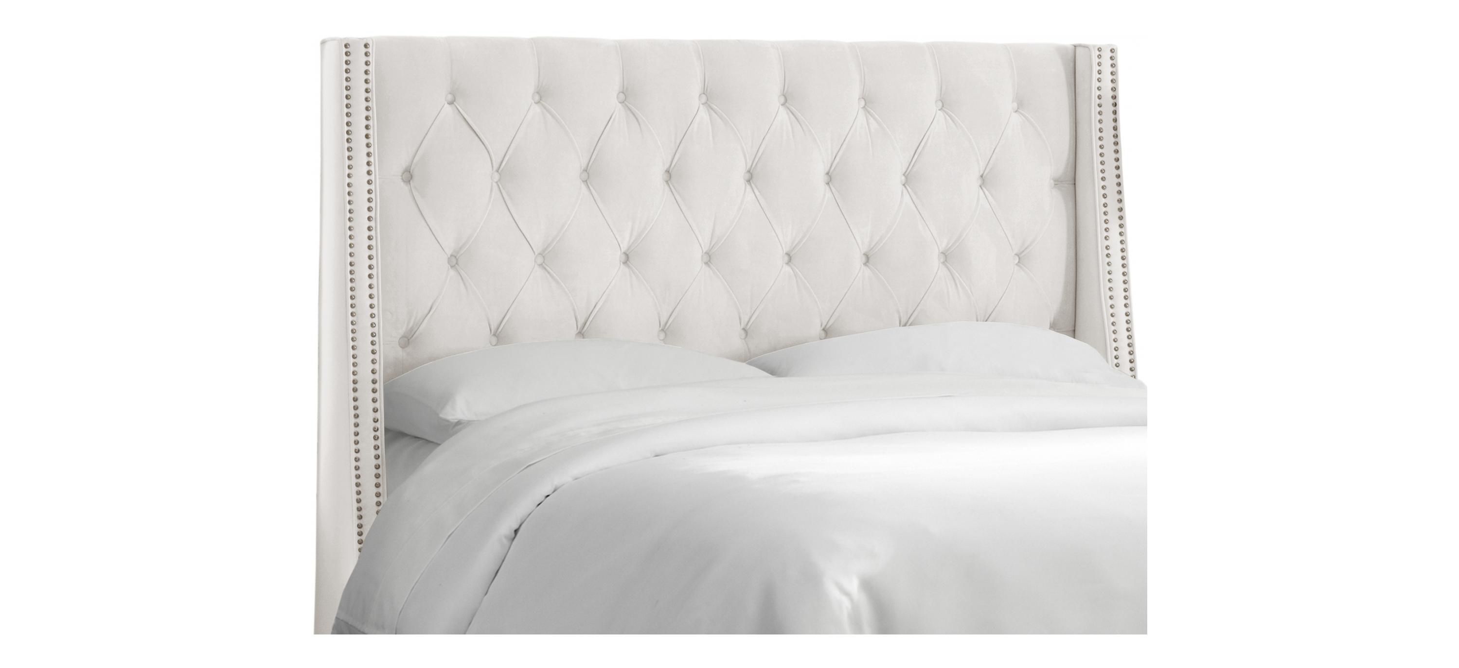 Sheridan Wingback Headboard with Nail Button Accent