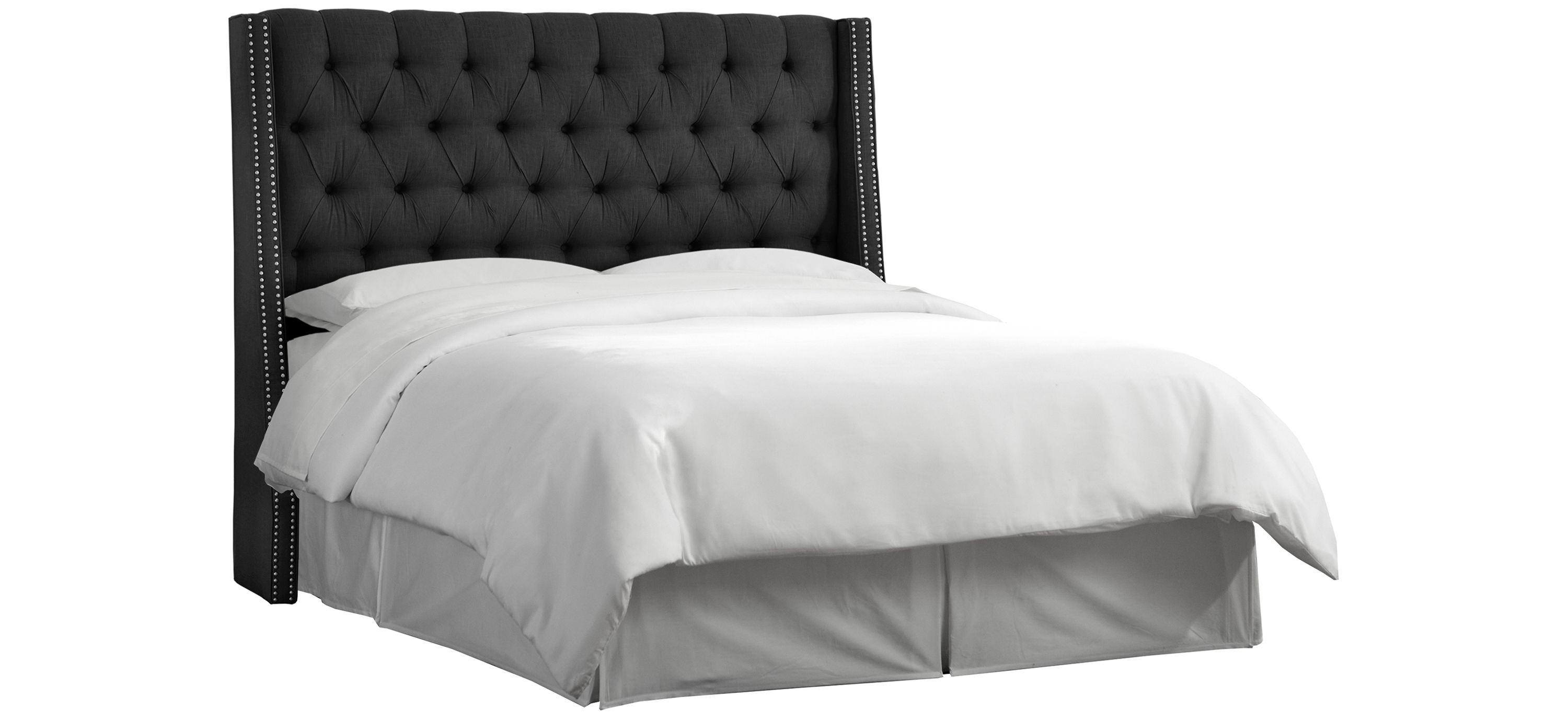 Sheridan Wingback Headboard with Nail Button Accent