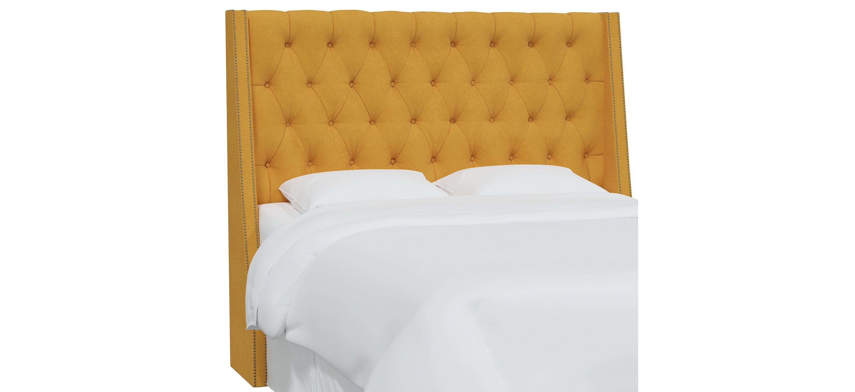 Sheridan Wingback Headboard with Nail Button Accent