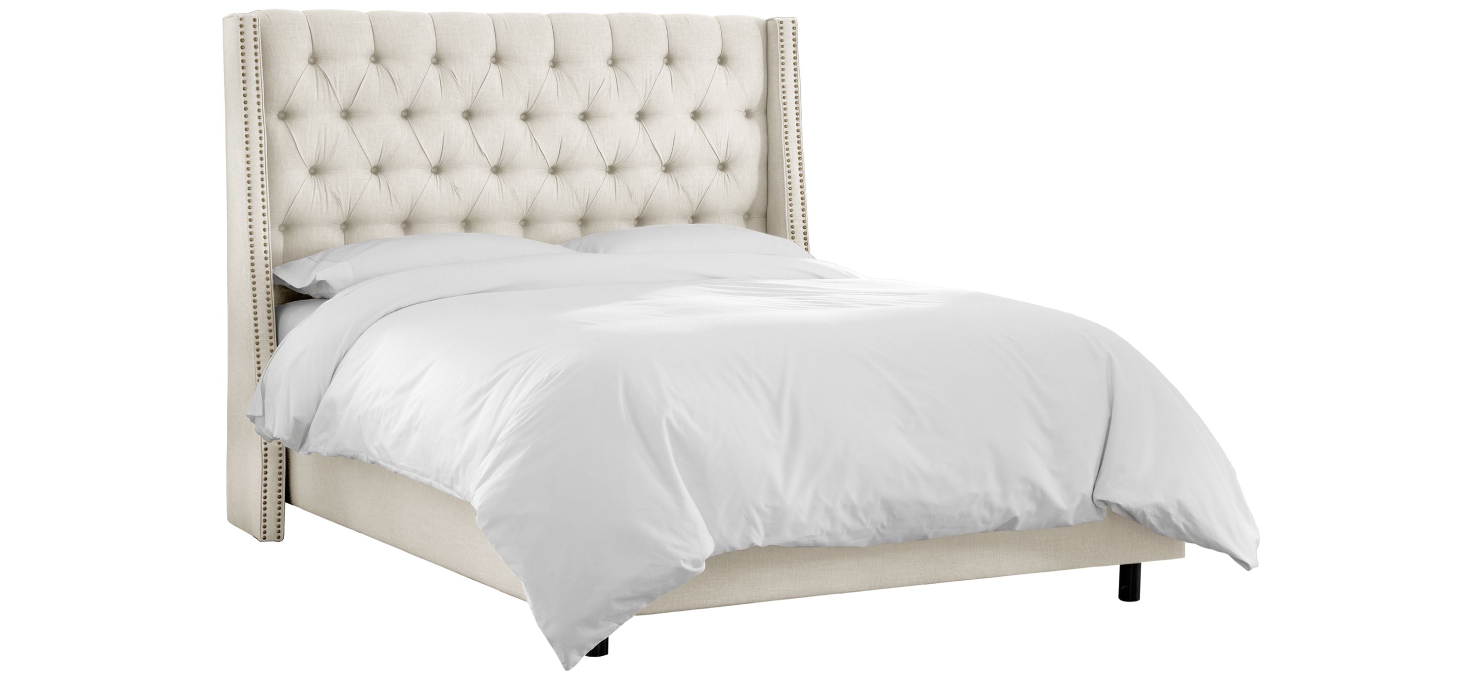 Sheridan Nail Button Tufted Wingback Bed