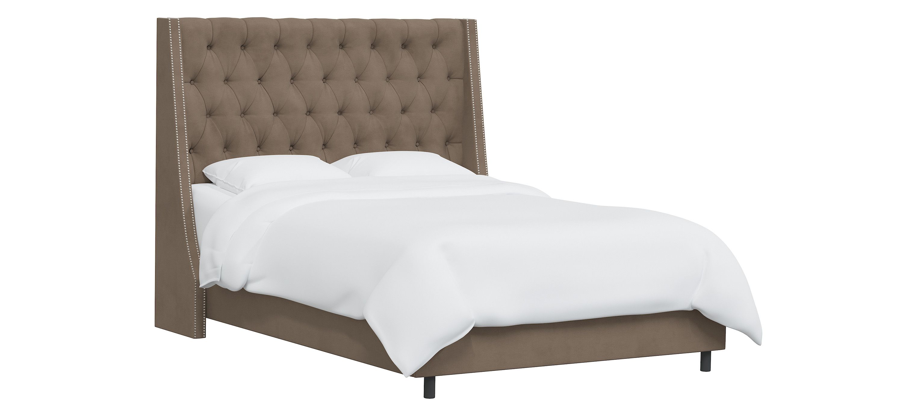 Sheridan Nail Button Tufted Wingback Bed