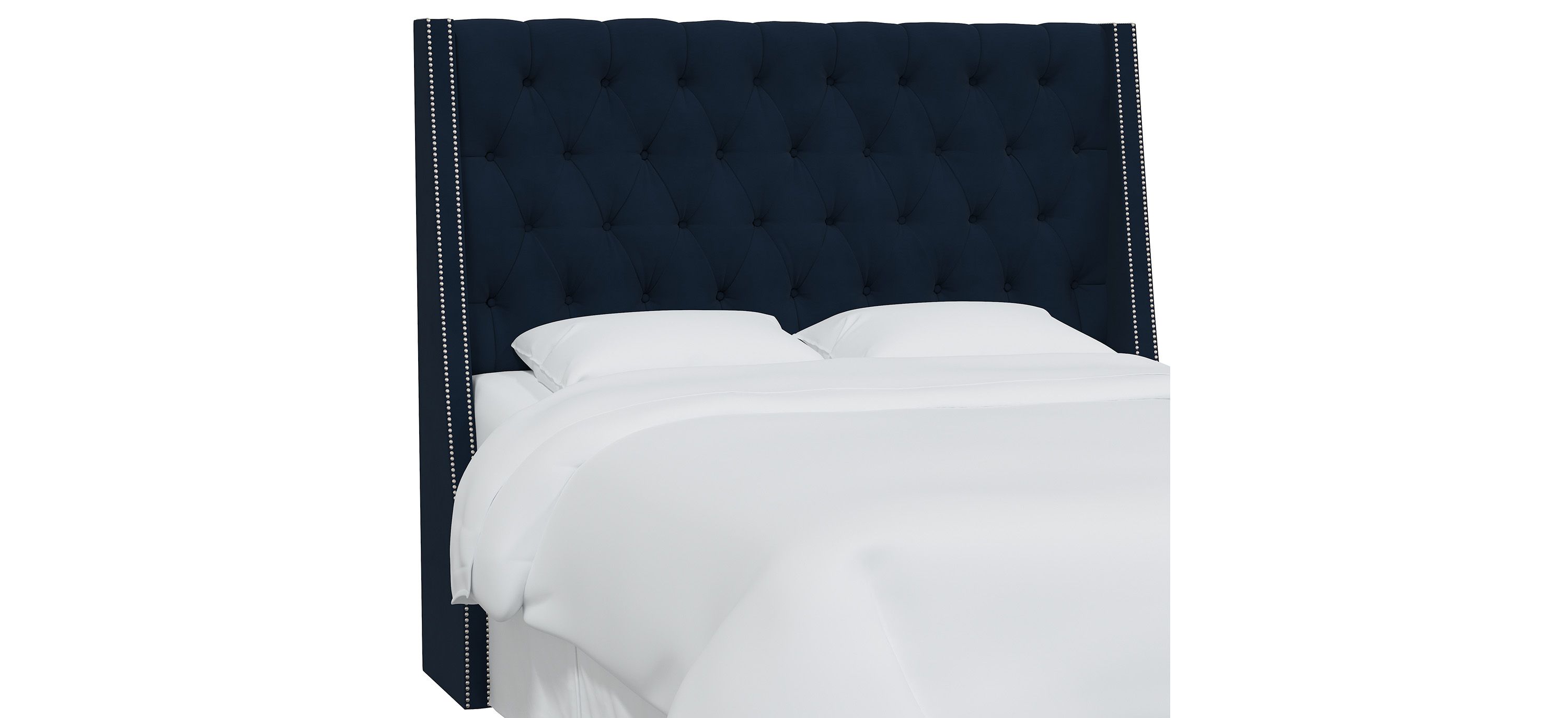 Sheridan Wingback Headboard with Nail Button Accent