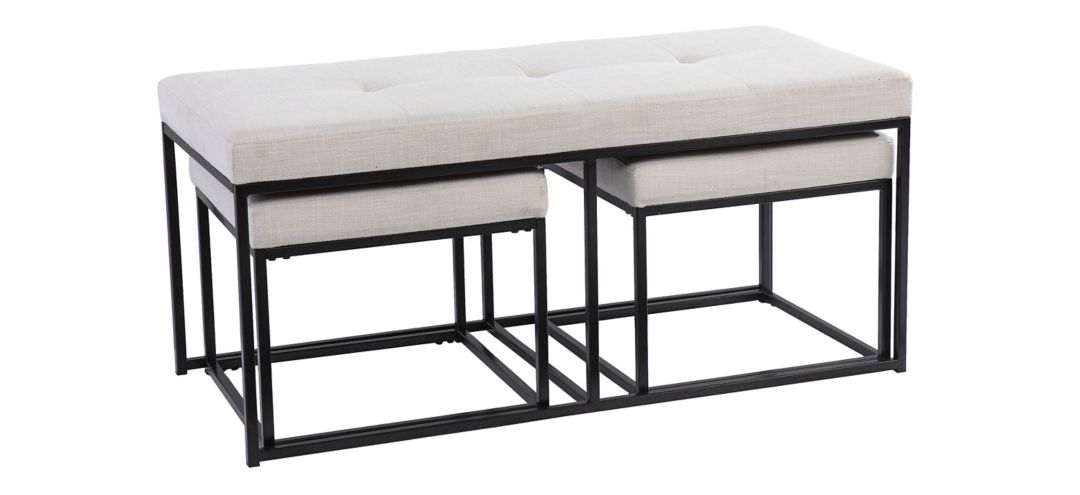 216118620 Rochford 3-pc. Upholstered Bench/Stool Set sku 216118620