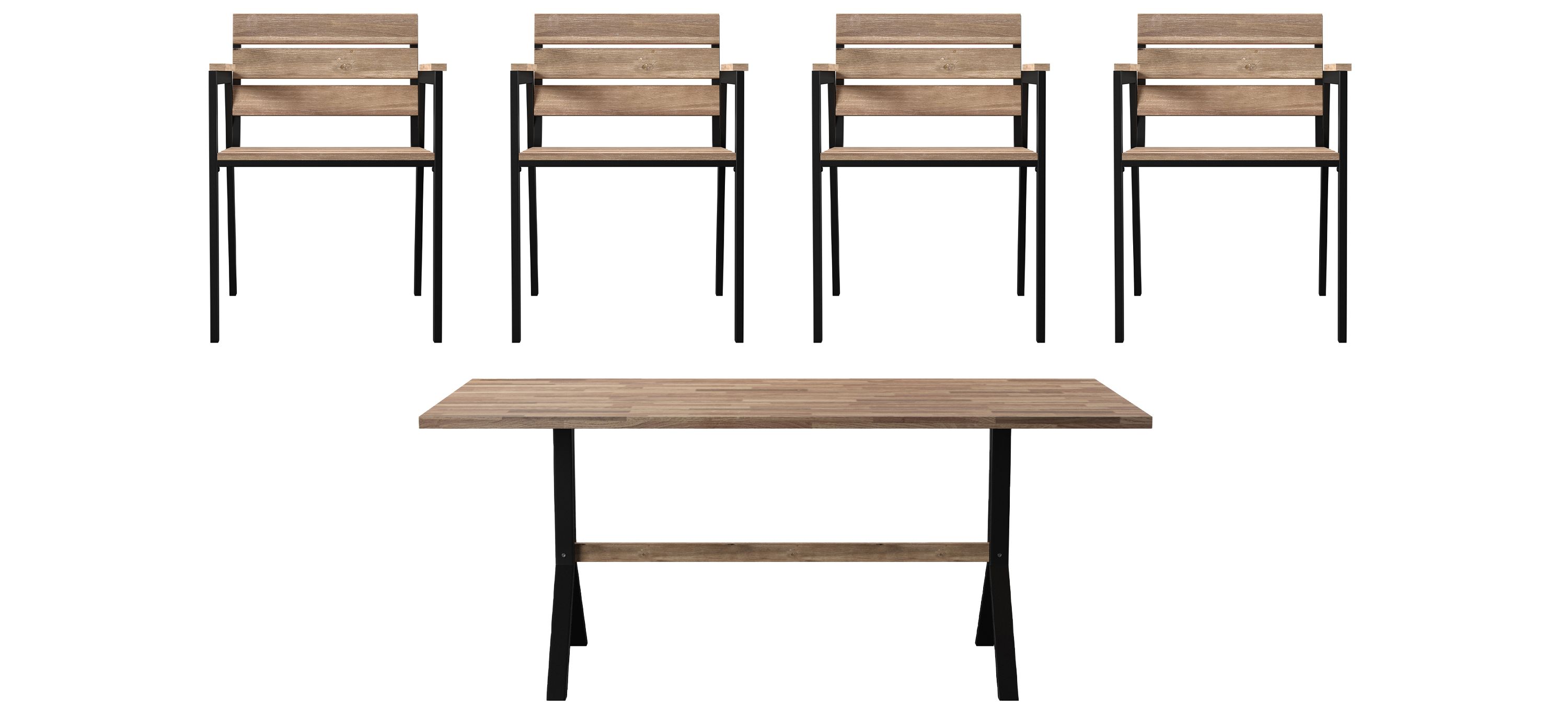 Straton 5-pc. Standlake Outdoor Dining Set