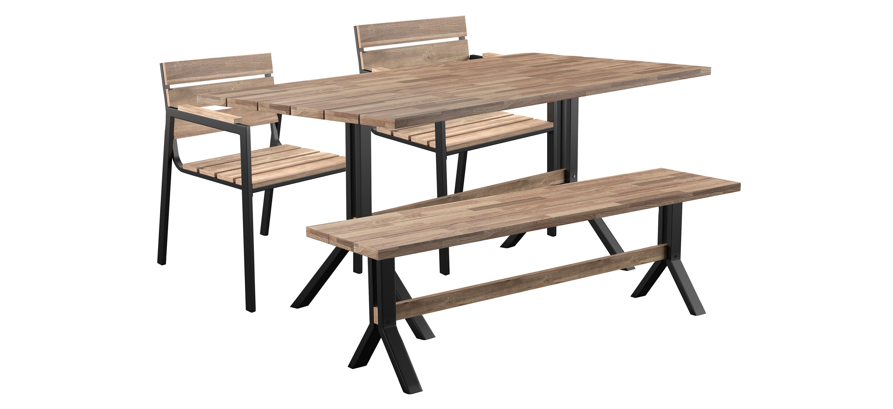 Straton 4-pc. Standlake Outdoor Dining Set