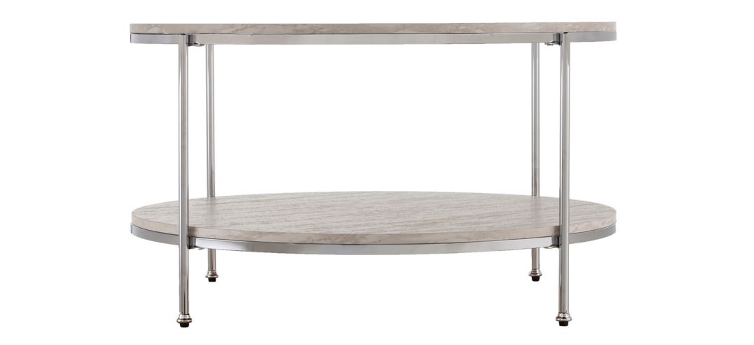 Camille Round Faux Marble Cocktail Table