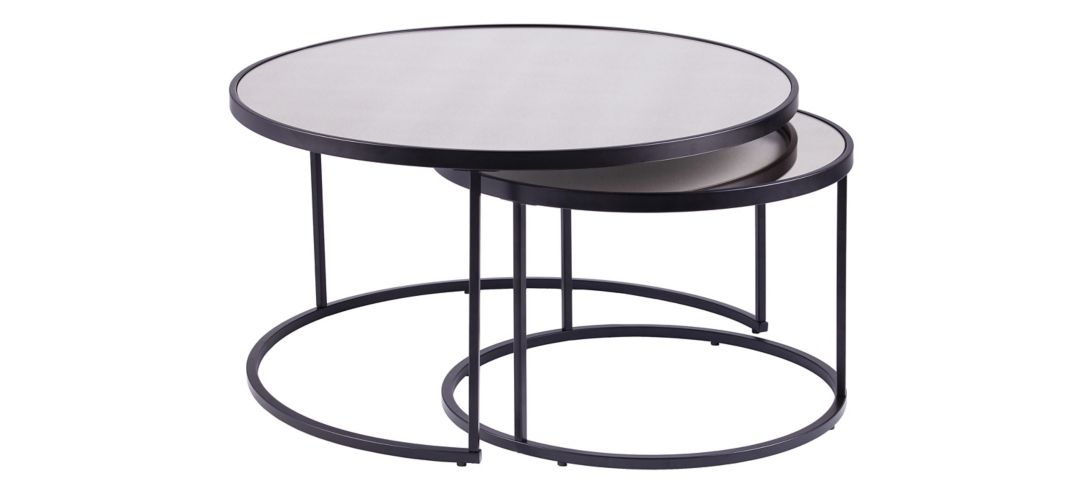 Vannes 2Pc Round Nesting Cocktail Table Set