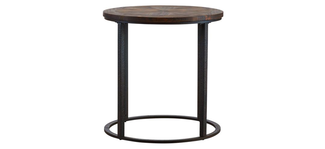 Champaign Reclaimed Wood Round End Table
