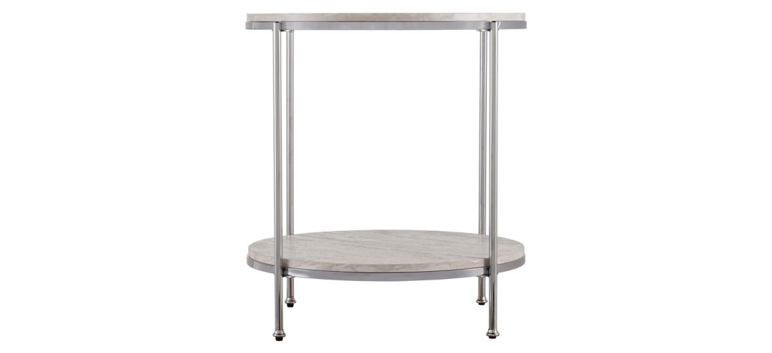 308293670 Cagney Round Faux Marble End Table sku 308293670