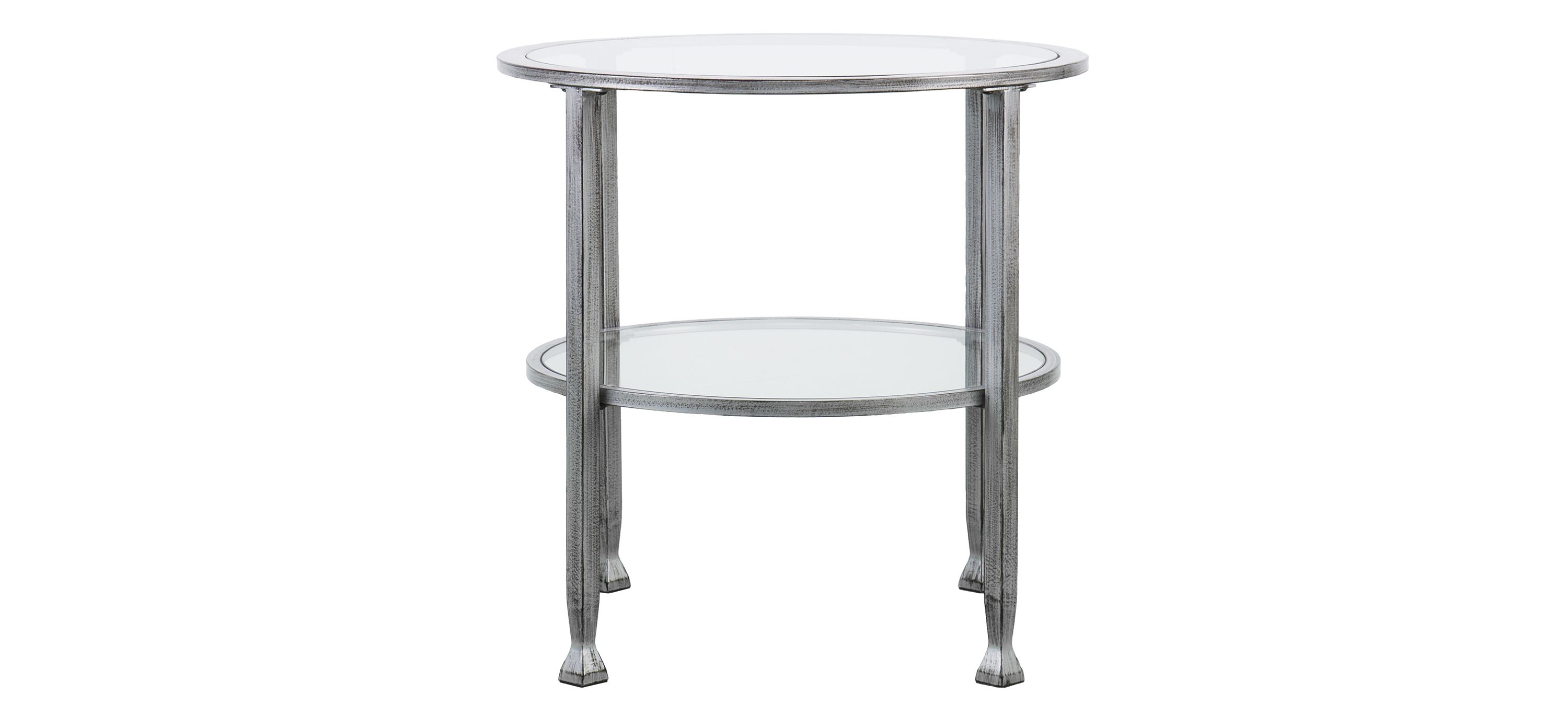 Bexley Metal/Glass Round End Table