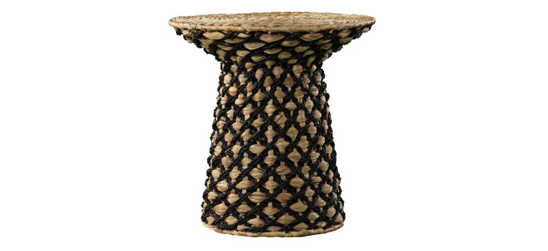 339218060 Grace Round Water Hyacinth Accent Table sku 339218060