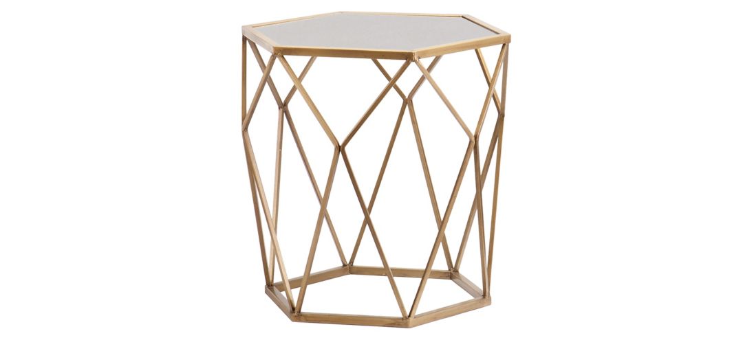 374188690 Berkeley Geometric Gold Accent Table sku 374188690