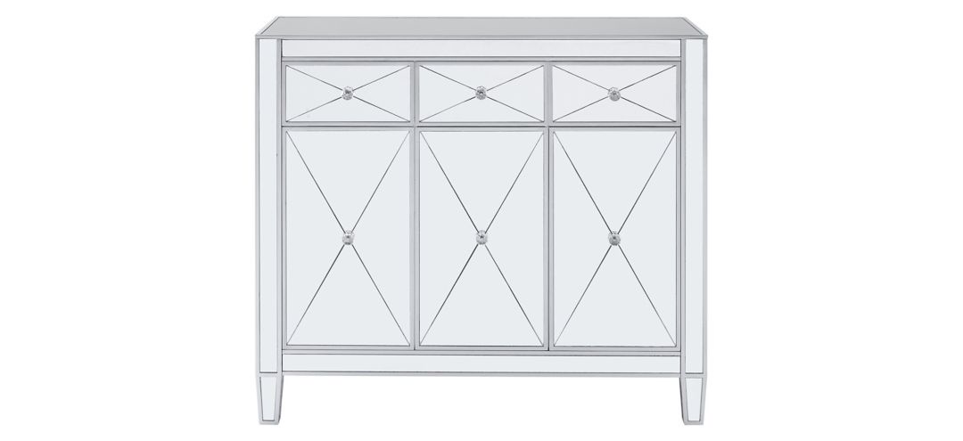 Halsey 3-Door Mirrored Cabinet