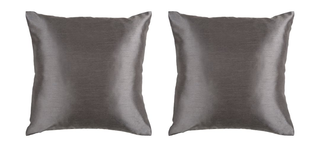 "Solid Luxe 18"" Down Throw Pillow Set - 2 Pc."
