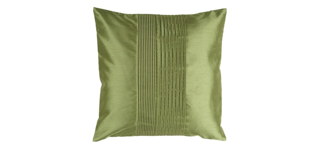 "Solid Pleated 22"" Down Throw Pillow"