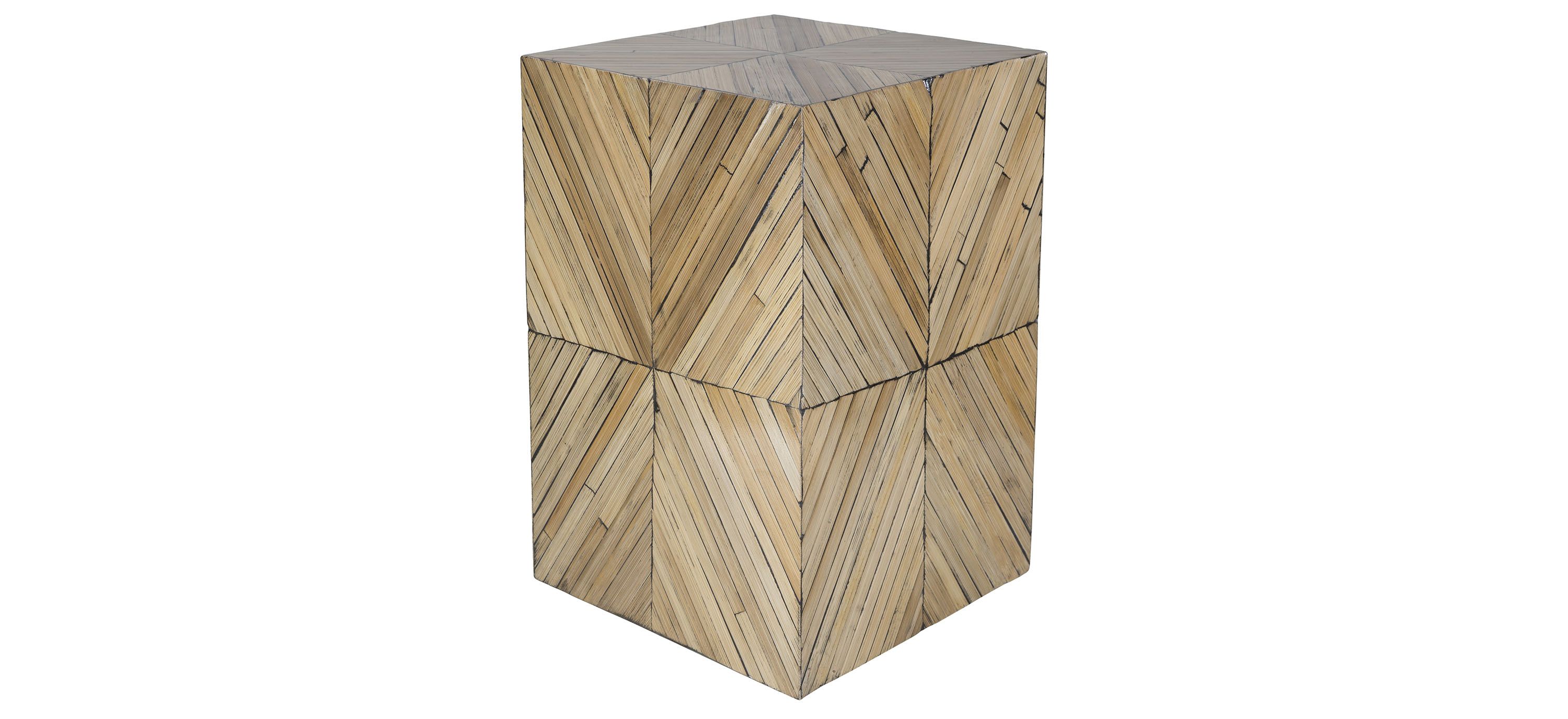 Cane Garden Square End Table