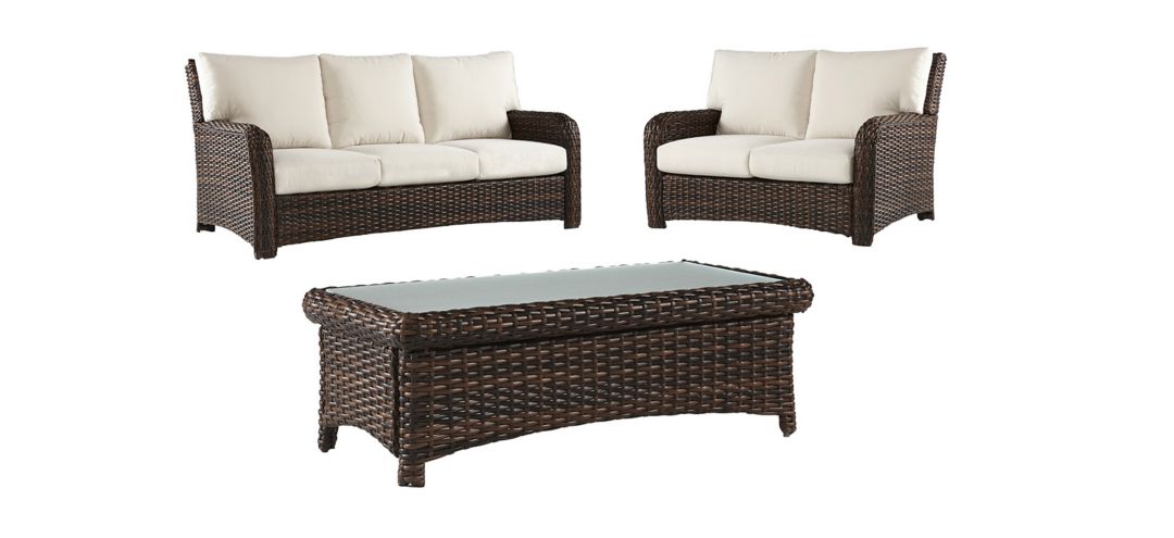 St Tropez 3 Pc Outdoor Living Outdoor Sofa Set