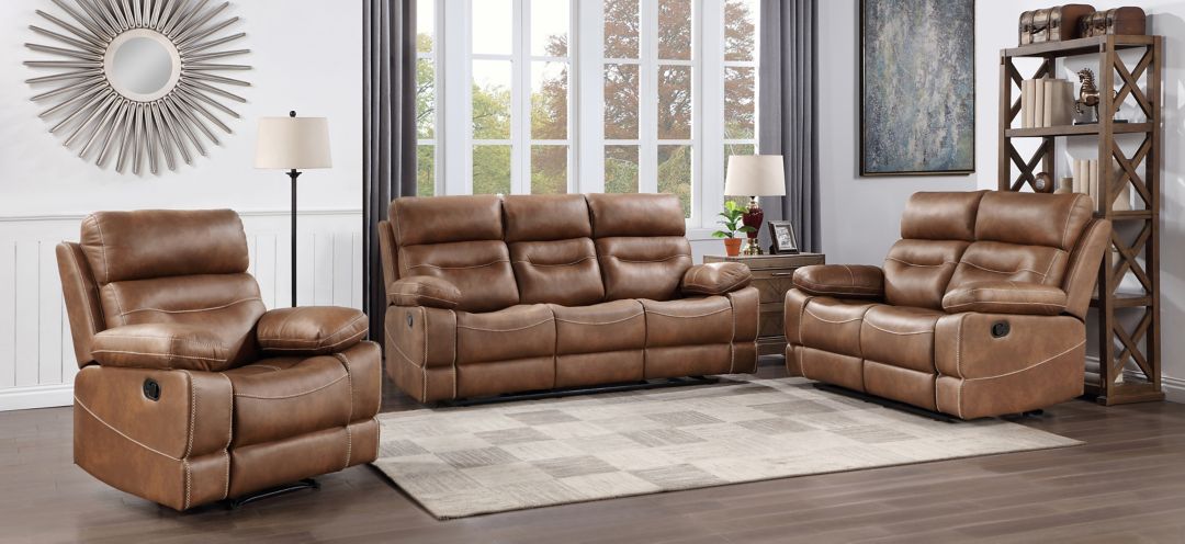 Rudger Reclining Sofa, Loveseat and Chair Set