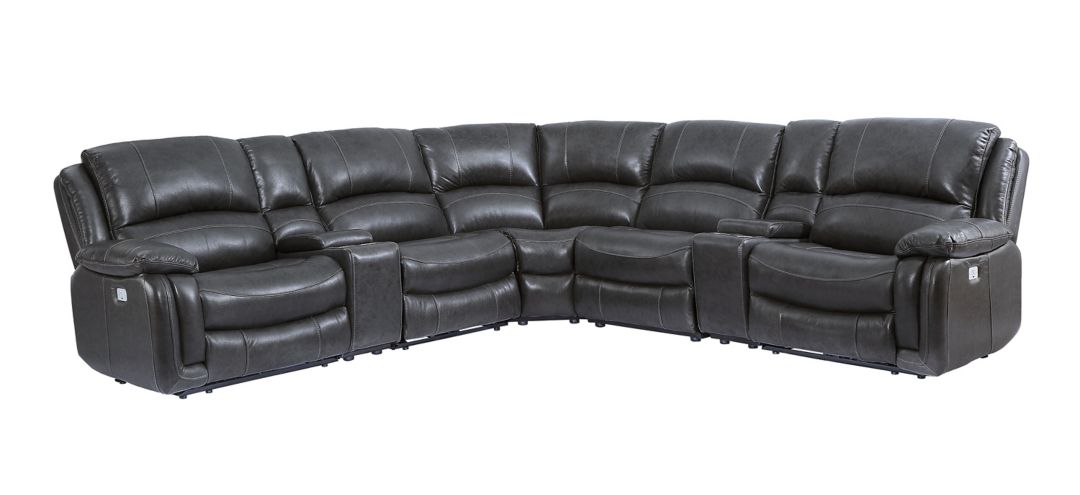 Denver Power 7PC Leather Reclining Sectional