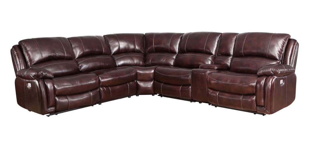 DN5691B6PCSECT Denver Power 6PC Leather Reclining Sectional sku DN5691B6PCSECT