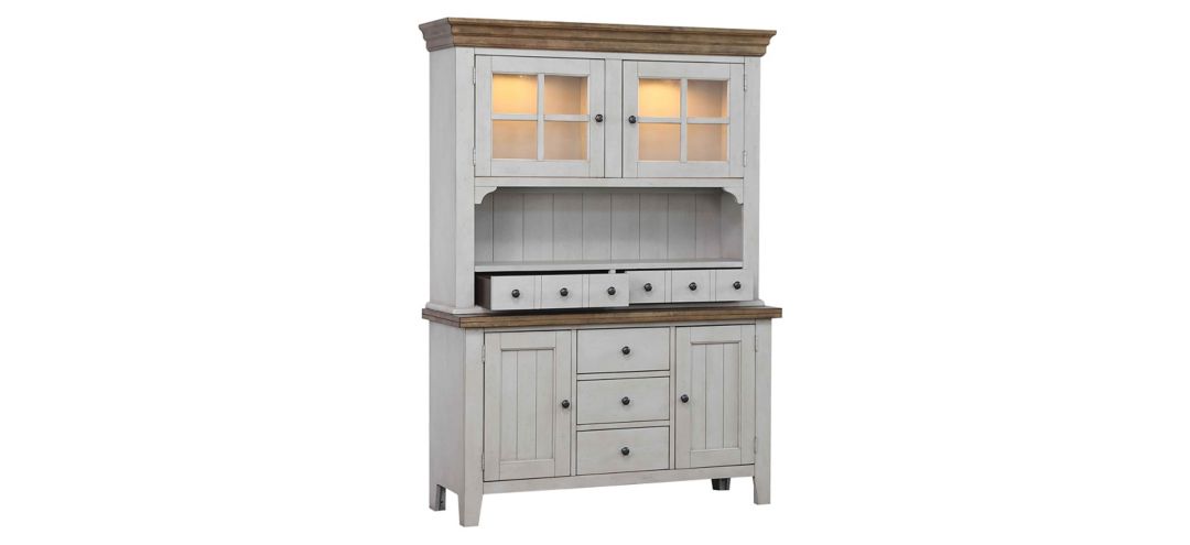Country Grove Buffet with Lighted Hutch