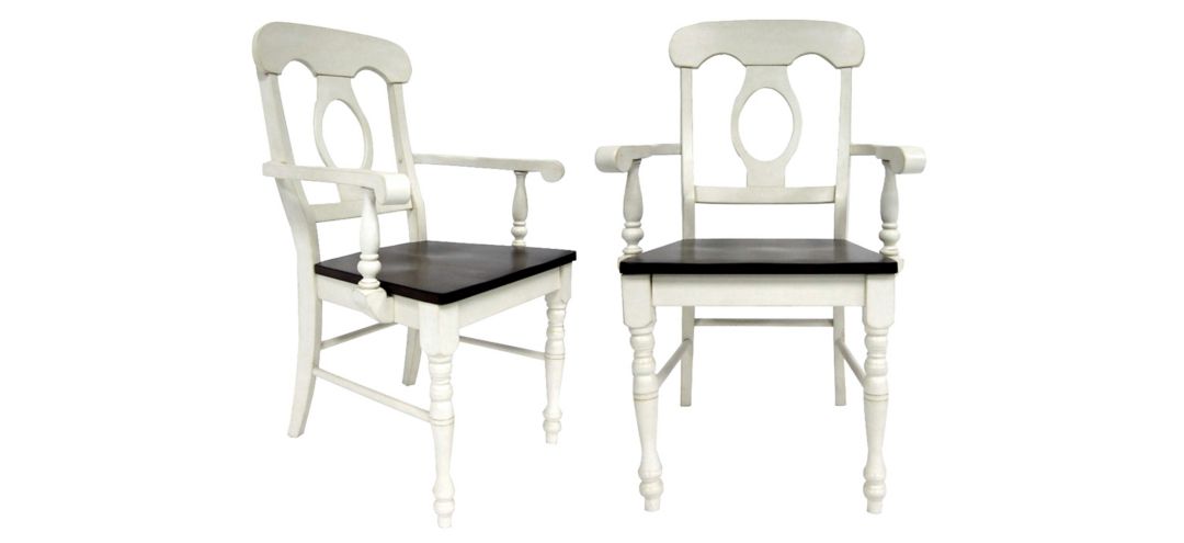 Fenway Napoleon Dining Chair with Arms Set of 2